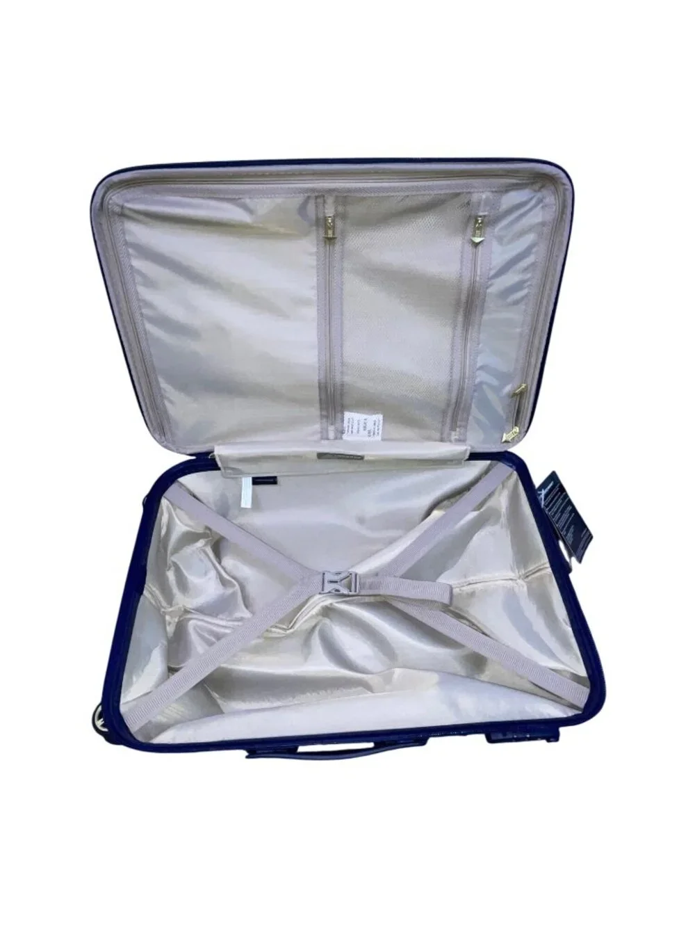 Triforce Navy Blue Telescopic Handle Build-in Scale Allure Collection Luggage